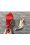 Christian Louboutin So Kate Pumps 120mm Suede Stripy Glitter Multicolor