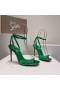 Christian Louboutin So Me 100mm Sandals Spikes Metallic Green Christian Louboutin Shoes