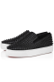 Christian Louboutin Spikeboat Sneaker Alpin Leather Black