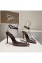 Christian Louboutin Spikoo 100mm Pumps PVC And Leather Coffee Christian Louboutin Shoes
