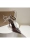 Christian Louboutin Spikoo 100mm Pumps PVC And Leather Coffee Christian Louboutin Shoes