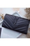 Saint Laurent Large Monogram Flap All Black Wallet Saint Laurent Wallets