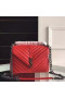 Saint Laurent Medium College Bag Red Goatskin Leather Saint Laurent Bags