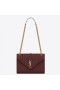 Saint Laurent Medium Envelope Bag Bordeaux Grained Leather