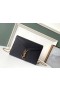 Saint Laurent WOC Cassandra Chain Wallet Black Leather