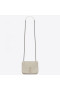 Saint Laurent WOC Niki Chain Wallet White Crinkled Leather