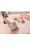 Jimmy Choo 45mm Slides Calf Leather Zipper Bag Gold