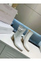Jimmy Choo Ankle Boot 45mm Pocket Decor Med Heel White