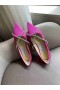 Jimmy Choo Genevi Flat Fuchsia Satin Rose Pink