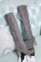 Jimmy Choo Knee Boot 85mm Suede Grey