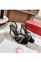 Christian Louboutin Emilie 100MM Sandals Veau Velours Black Christian Louboutin Shoes