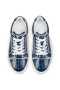 Christian Louboutin Fun Vieira Sneakers Calf Leather With Alligator Embossing Blue