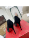 Christian Louboutin Galativi Pumps 85mm Mesh and Suede Black