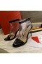 Christian Louboutin Jonatina Sandals 100 mm Nappa Leather Black CL Shoes