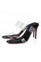 Christian Louboutin Just Nothing 85 Mm Mules Patent Leather And Tpu Black CL Shoes