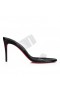 Christian Louboutin Just Nothing 85 Mm Mules Patent Leather And Tpu Black CL Shoes