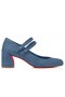 Christian Louboutin Miss Jane Plum Strass 55 Mm Mary Janes Denim And Strass