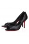Christian Louboutin Open Apostropha 80mm Pumps Nappa Leather Black CL Shoes