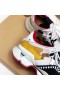 Christian Louboutin Red Runner Flat Sneakers Calf Suede and Mesh Multi