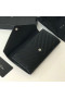Saint Laurent Large Monogram Flap Wallet Noir Grained Leather