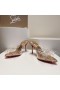 Christian Louboutin Aqua Strass 80mm Mules Pvc Iridescent Nappa Leather And Strass Gold