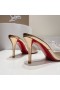 Christian Louboutin Aqua Strass 80mm Mules Pvc Iridescent Nappa Leather And Strass Gold