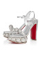 Christian Louboutin Atmospherica 130 Mm Sandals Specchio Leather Silver