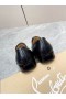 Christian Louboutin Capitano Oxford Crocodile-Embossed Calf Leather Black