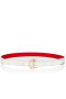 Christian Louboutin Cl Logo Belt Women 20mm Calf Leather White