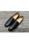 Christian Louboutin Dandelion Loafers Python Leather Black CL Shoes