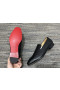 Christian Louboutin Dandelion Loafers Python Leather Black CL Shoes