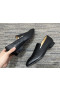 Christian Louboutin Dandelion Loafers Python Leather Black CL Shoes