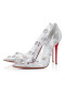 Christian Louboutin Degraqueen Pump 100 Mm Pumps Pvc Nappa Silver Christian Louboutin Shoes