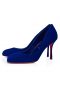 Christian Louboutin Dolly Pumps 85mm Veau Velours Galactiqueen Blue