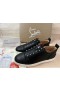 Christian Louboutin F.A.V Fique A Vontade Sneakers Grained Calfskin Black CL Shoes