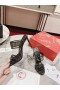 Christian Louboutin Just Loubi PVC Sandals 85mm Black CL Shoes