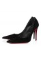 Christian Louboutin Kate Max 100 Mm Pumps Velvet D'Or Black CL Shoes