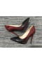 Christian Louboutin Kate Pumps 100mm Patent Leather Black Red