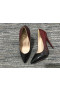Christian Louboutin Kate Pumps 100mm Patent Leather Black Red