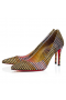 Christian Louboutin Kate Strass Aftersun Pumps 85mm Crepe Satin Multicolor
