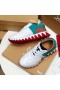 Christian Louboutin Loubishark Women Sneakers Suede and Calf Leather White Blue