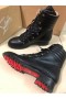 Christian Louboutin Mad Flat Ankle Boots Leather Black Christian Louboutin Boots