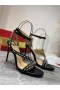Christian Louboutin Mafaldina Spikes Sandals 100mm Nappa Leather Black