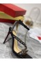 Christian Louboutin Mafaldina Spikes Sandals 100mm Nappa Leather Black
