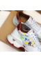 Christian Louboutin Men Runners Calf Leather and Neoprene Pattern White