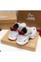 Christian Louboutin Men Runners Calf Leather and Neoprene Pattern White
