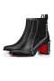 Christian Louboutin Out Line Spikes High Ankle Boot 70 mm Calfskin Black