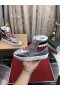 Christian Louboutin Top Rui Spikes High-top Sneakers Leather Silver