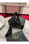 Christian Louboutin Women Pumps Crystals Embellished Patent adn Sued Leather Black