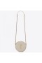 Saint Laurent Vinyle Round Camera Bag White Grained Leather